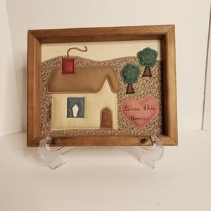 VTG. Valorie's Folk Art "Bless This Home" Plague